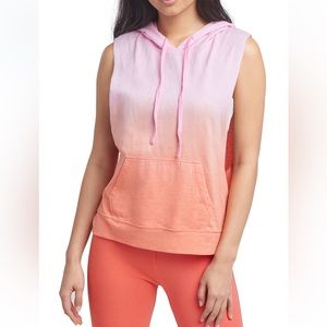 💌 Splendid | Cut-Off Ombre Dip-Dye Hoodie Muscle Tank W/ Free Scrunchie